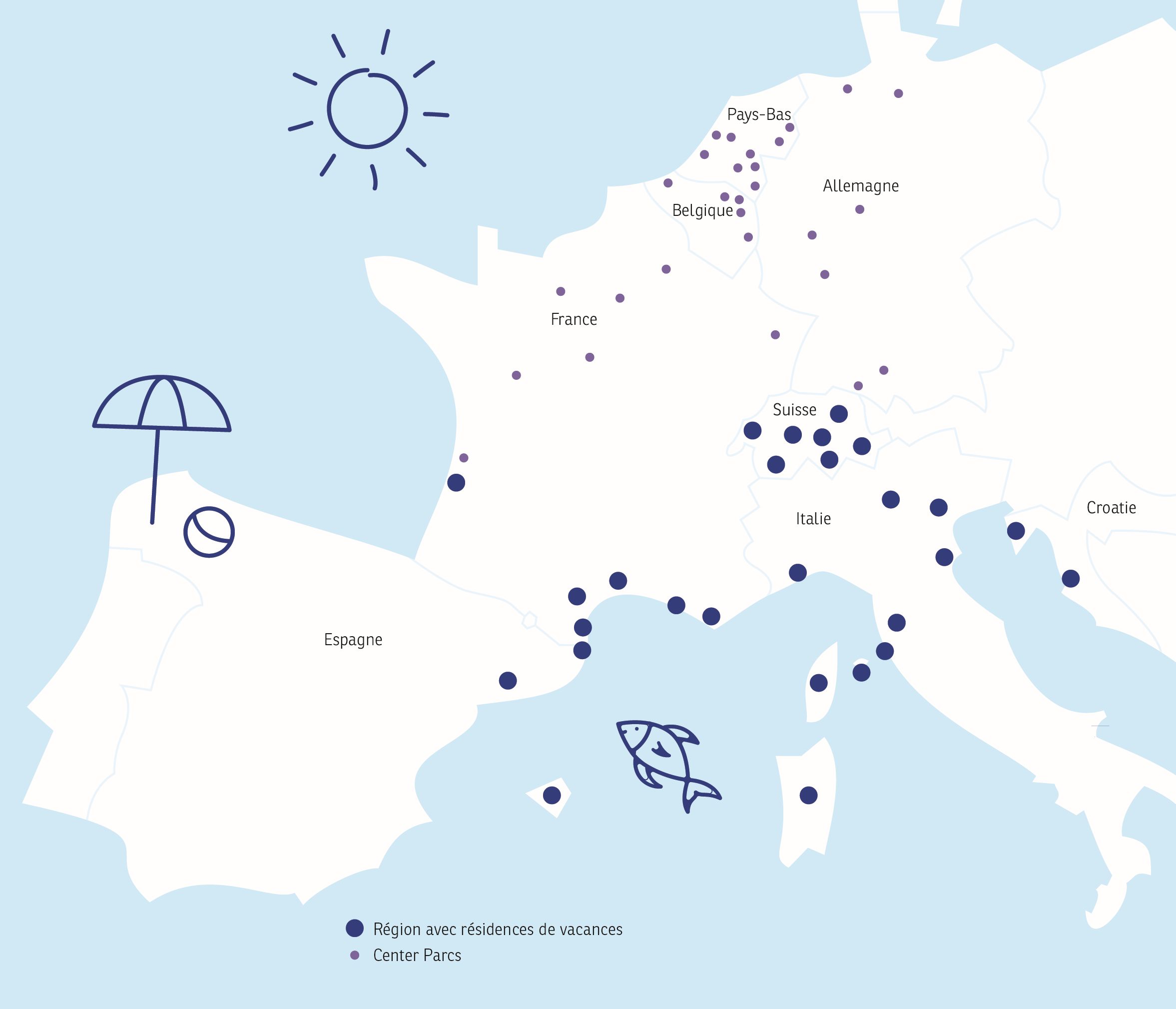 Nos destinations en un coup d'œil